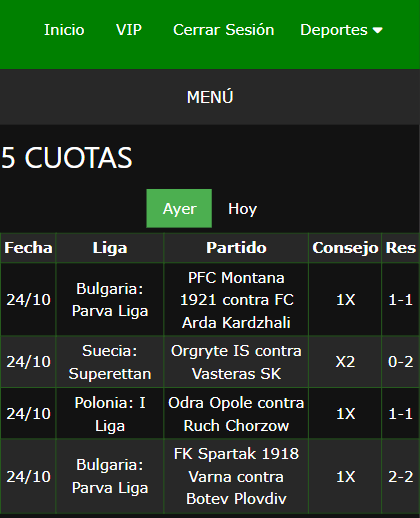 boleto de apuesta vip ganada